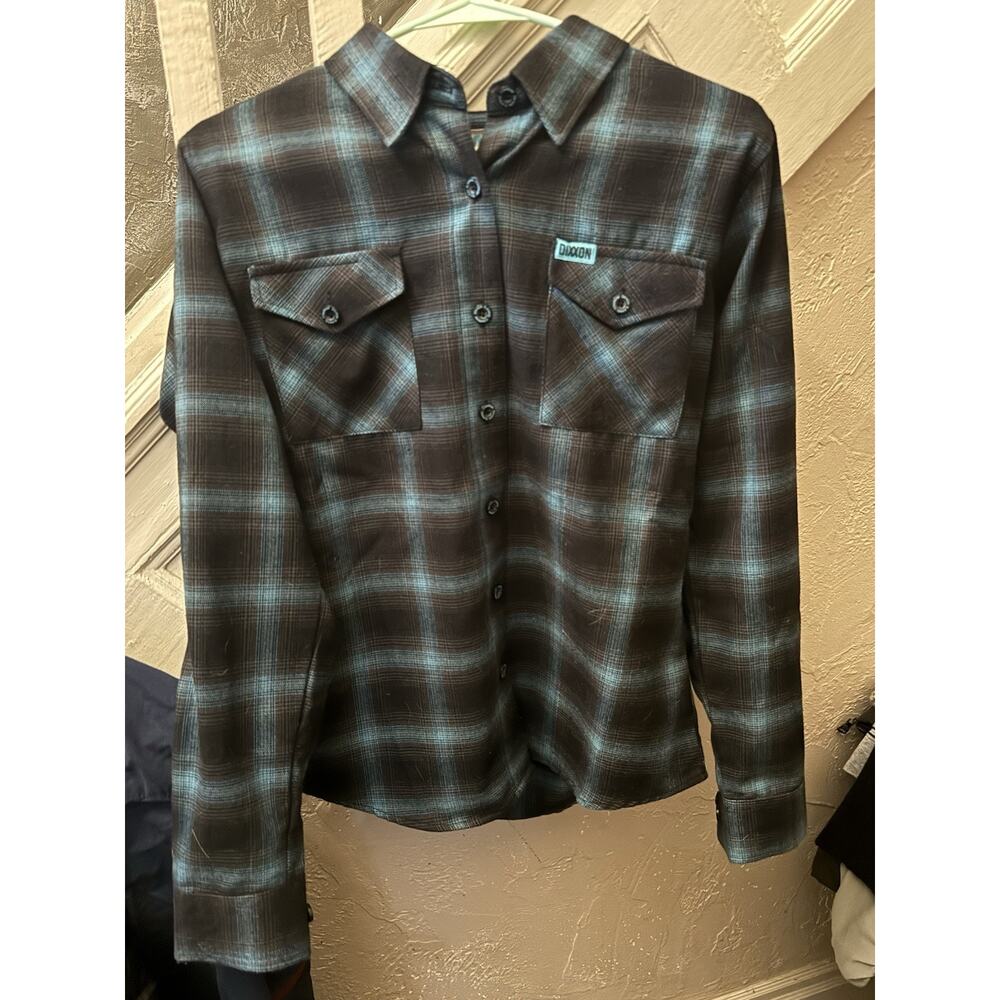 Dixxon Flannel Company- Diamond- Woman’s Medium Blue and Brown Plaid
